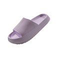 thumbnail image 3 of Women's Fashionable Solid Color Slippers In Rose Red With Neon Pink Single Strap, 3 of 4