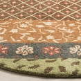 thumbnail image 3 of SAFAVIEH Bella Floral Striped Wool Area Rug, Ivory/Multi, 5' x 5' Round, 3 of 7
