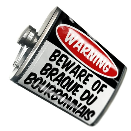 

NEONBLOND Flask Beware of the Braque du Bourbonnais Dog from France