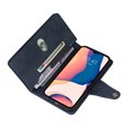 thumbnail image 4 of Nalacover For iPhone 13 Pro 6.1 inch Zipper Wallet Case,360 Protection Stylish PU Leather Shockproof Magnetic Flip Holder 6 Card Slots and 2 Cash Pockets Cover with Detachable Wrist Strap,Blue, 4 of 12