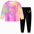 thumbnail image 2 of TOWED22 Girls Boys Soft Pajamas Cotton Toddler Pjs Long Sleeve Kid Sleepwear Sets 6-12 Months 12-24 Months 2t 3t 4t 5t 6t 7t 8t 9t Children(Pink,4-5 Y), 2 of 7
