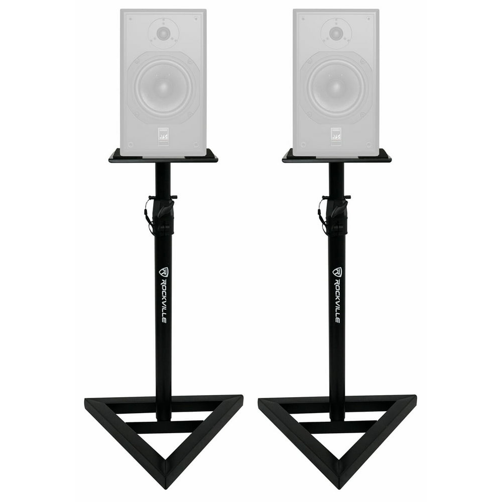 2) Rockville Adjustable Studio Monitor Speaker Stands For ATC SCM12 Pro
