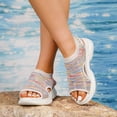 thumbnail image 2 of Rokment Women's Walking Sandals Lightweight Comfortable Mesh Cut-Out Open Toe Memory Foam Thick Sole Athletic Nursing Tennis Non Slip Work Sneakers Summer Shoes Pink Size 7, 2 of 6