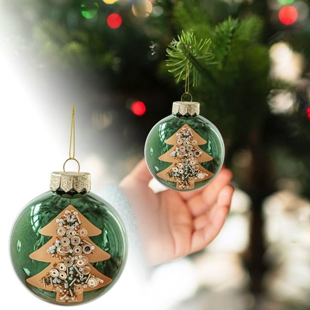 Hangs Decorative Green Pendant with Gold Pattern for Creating a Festive Atmosphere