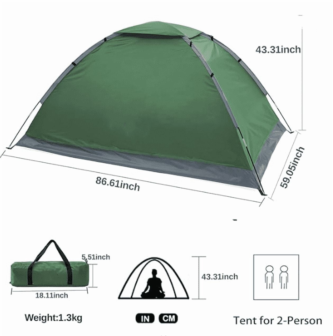 Tents for Camping 2/3/4/5 Person Camping Dome Tent, Waterproof,Spacious, Lightweight Portable Backpacking Tent for Outdoor Camping/Hiking