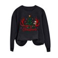 thumbnail image 4 of asdoklhq Christmas Women Sweatshirt Women's Round Neck Christmas Printed Sweatshirt Long Sleeved Top Sweatshirt Black S, 4 of 6