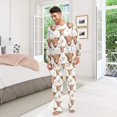 thumbnail image 3 of Matching Pajamas for Couples Watercolor Floral Highland Cows His and Hers Pajamas Sets Soft Long Sleeve Sleepwea, 3 of 8