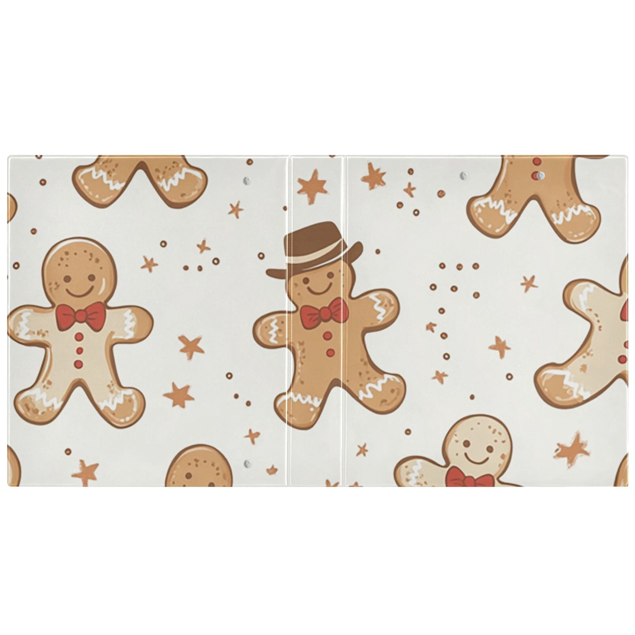 Gingerbread Cute 3 Ring Binders 1.5 inch Hardcover File Folders with Interior Pockets A4 Size Organizer for School Office Hospital