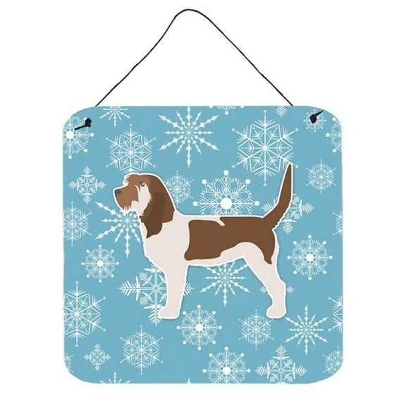 Winter Snowflake Grand Basset Griffon Vendeen Wall or Door Hanging Prints