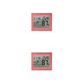 thumbnail image 1 of Inteprter Termómetro -10-50 ℃ Higrómetro electrónico digital Estación meteorológica Medidor de humedad de temperatura interior con pilas naranja rosa 2piezas, 1 of 6