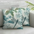 thumbnail image 3 of Jiayy Throw Pillow Covers Vintage Blue Dragonfly Flowers Leaves Design Square Pillowcase for Home Decor Sofa Car Bedroom Pillow case, 3 of 5
