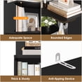 thumbnail image 6 of Hiphuta 77"Tall L-Shaped Corner Bookshelf with Drawers and Side Storage, Modern Wood Bookcase with 4-Tier Display Shelves Storage Cabinet for Living Room Home Office , Black & White, 6 of 9
