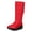 Red, variant on Womens Snow Boots Wedge Platform Heel Comfortable Warm Winter Outdoor Mid Calf Booties with Tassel Zipper Size 5.5-10
