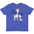 thumbnail image 3 of Inktastic My Grandma Loves Me Giraffe Youth T-Shirt, 3 of 5