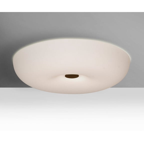 NIMBUS1607C-LED-BR-Besa Lighting-Nimbus 16 - 34W 1 LED Flush Mount In Modern Style-3 Inches Tall and 16.5 Inches Wide-Bronze Finish