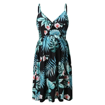 

nomeni Women Floral Print Maternity Daily Sleeveless Midi Dress Or Baby Shower