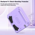 thumbnail image 6 of SUPNICE Kids Case for New iPad 9.7 2018/2017 with Built-in Screen Protector, Light Weight Shock Proof Handle Stand Kids Case for iPad 9.7 2017/2018 iPad Air/iPad Air 2/iPad Pro 9.7,Light Purple, 6 of 7