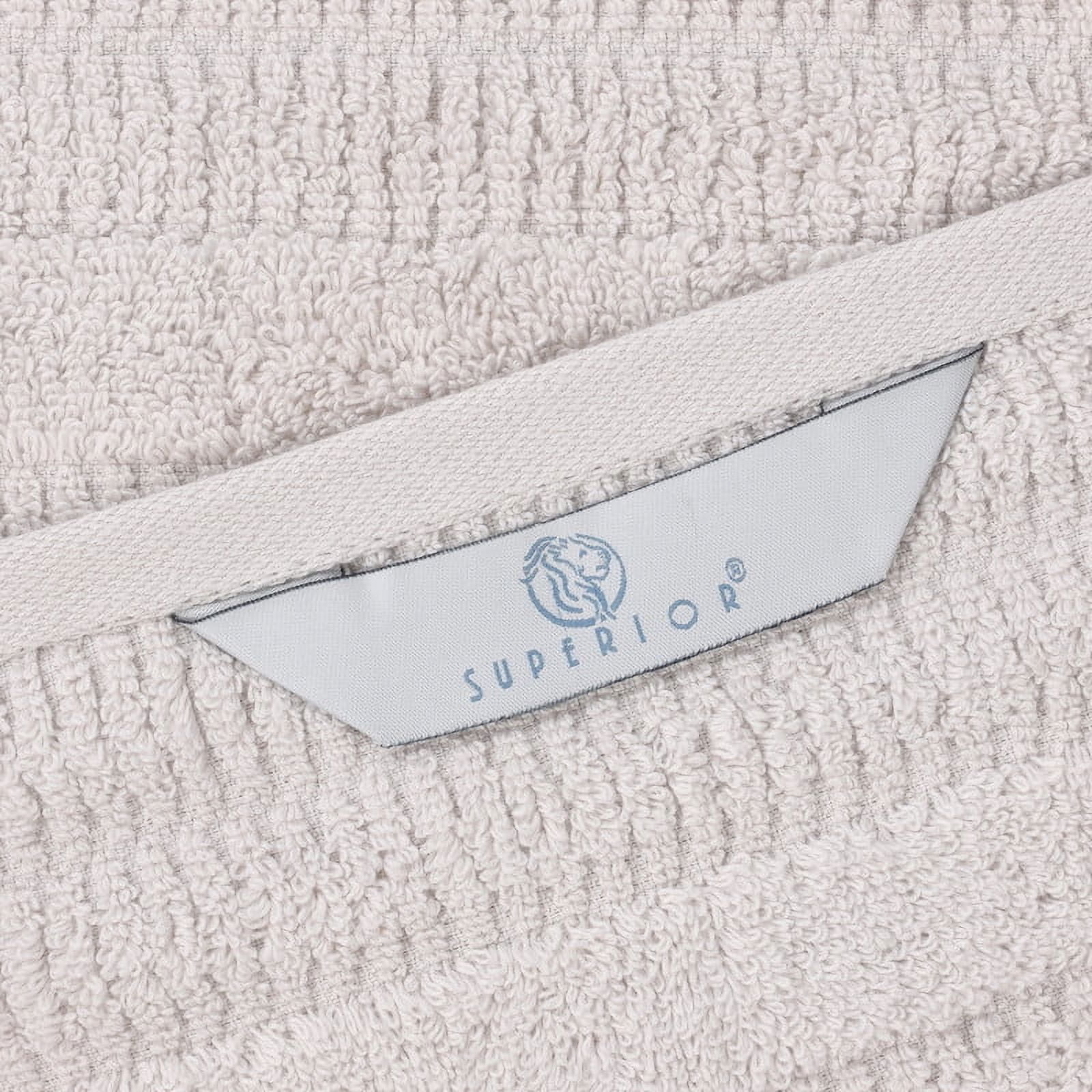 Superior Mika Smart Twist Cotton Medium Weight Bath Towels, Set of 2, Quick Dry Towels, Silver