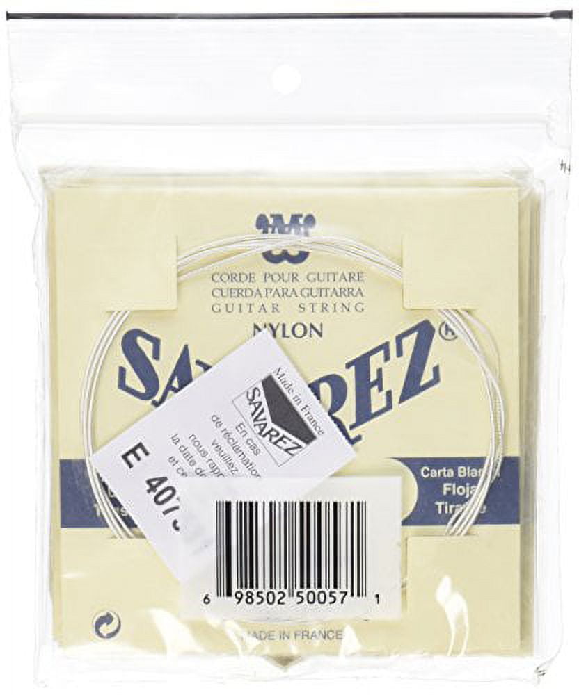 Savarez 520B White Card Rectified Nylons Traditional Basses Low Tension Nylon Guitar String Set