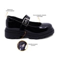 thumbnail image 2 of Zapato escolar Coqueta para niña charol negro Jazz con hebilla, 2 of 7