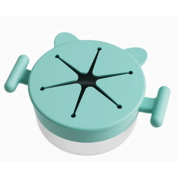 Silicone Snack Bowl with Lid Spill-Proof Detachable Stainless Steel Snack Cup for Toddlers and Babies, Mess-Free Portable Feeding Essential