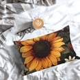 thumbnail image 3 of Salouo Sunflower Floral Butterfly Pattern Pillow Cases,1PC Pillow Covers with Envelope Closure Decorative Pillow Case for Bed Couch,Pillows Not Included-14"x20", 3 of 6