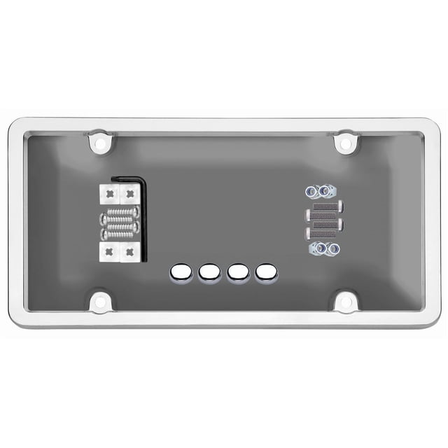 Cruiser Cadre de Plaque d'Immatriculation 62320 Ultimate Tuf Combo; Sans Design; Chrome; Zinc Moulé sous Pression