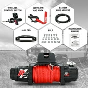 X-BULL High Speed Electric Winch XRS 13000LBS 12V Synthetic Rope SUV Jeep Truck 4WD 2 in 1 Wireless Remote