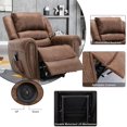 thumbnail image 4 of Bonzy Home Electric Power Lift Chair Recliner with Heat and Massage for Elderly Suede Fabric Reclining Chair with USB Port for Living Room Bedroom Brown, 4 of 8
