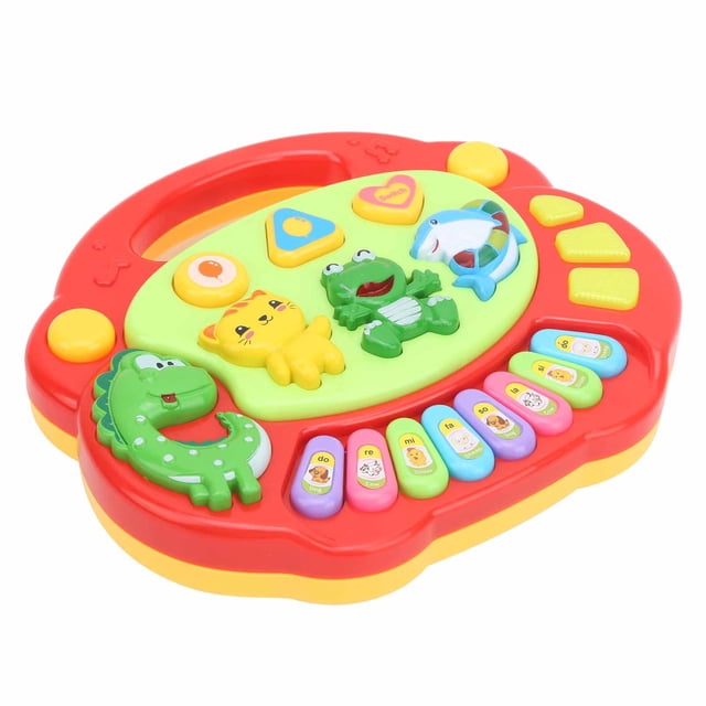 Juguete de música electrónica, lindo juguete de piano con patrón de animales de dibujos animados, teclado musical, muy recomendado