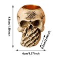 thumbnail image 3 of (2 Pack) Halloween Skeleton Candlestick 3 Piece Set Decorative Resin Sculpture for Home Desktop Ornament Creating a Festive Atmosphere, 3 of 6