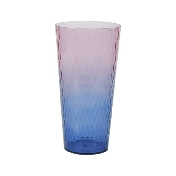 Leodye 1PCS Two-color High-transparency Glass Vase Stylish Versatile Home Decor Living Room Flower Arrangement Vessel -10.24x5.31x3.54in