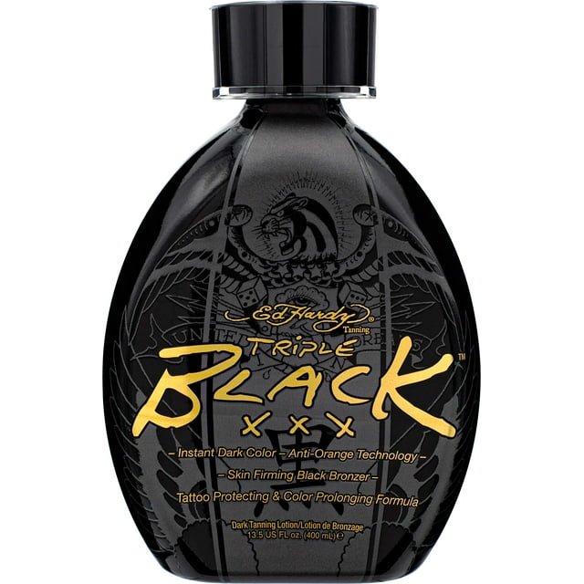 Loción bronceadora Ed Hardy BLACK XXX Instant Dark Color 400 ml