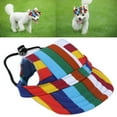 thumbnail image 4 of Dog Sun Protection Baseball Hat, Non Elastic Durable Adjustable Dog Baseball  Comfortable  For Outdoor Sport Striation,Flowers, 4 of 8
