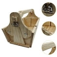 thumbnail image 6 of colaxi Low Picnic Table Wooden Snack Table 2in1 Wooden Basket Portable Wine Picnic Table Dish for Cheese and Fruit for Park Barbecue Light Brown, 6 of 9