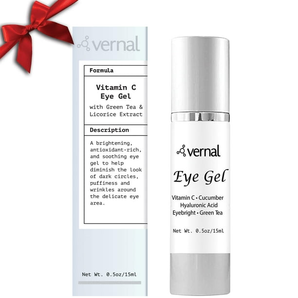 Crema para ojos antiarrugas Vernal - Crema para ojos con colágeno con infusión de vitamina C y ácido hialurónico Crema para bolsas de ojos para ojeras, hinchazón debajo de las bolsas de los ojos, pies