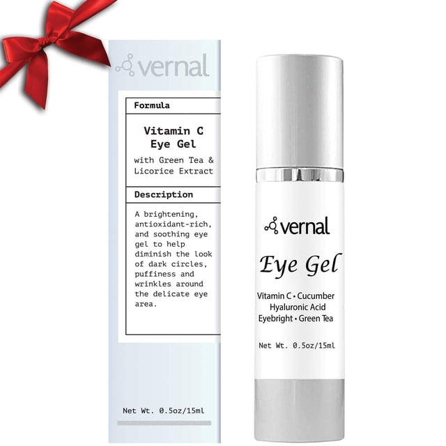 Crema para ojos antiarrugas Vernal - Crema para ojos con colágeno con infusión de vitamina C y ácido hialurónico Crema para bolsas de ojos para ojeras, hinchazón debajo de las bolsas de los ojos, pies
