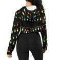 thumbnail image 2 of Renewold Preppy Crop Hoodie Sweatshirt for Christmas Birthday Gifts Mashine Washable Colorful Lights Tee Tops Pullover Daily Wear Clothes for Women,Size 4XL, 2 of 6