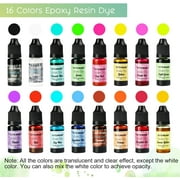 LETS RESIN 16 ColorConcentrated Liquid Epoxy Resin Dye, Colorant for Resin Coloring, Resin Jewelry, Resin Art Crafts DIY Making (Each 0.35oz)