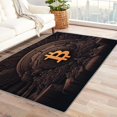 thumbnail image 1 of Bitcoin Area Rug 4x5, Vintage Rugs for Bedroom Living Room, Black Carpet, Machine Washable Rug, Non Slip Soft Low Pile Rugs Home Decor T6&-306, 1 of 7