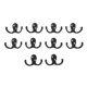 thumbnail image 2 of 10 Uds. Ganchos para abrigos de doble punta resistentes montados en la pared con 20 tornillos ganchos dobles Retro para bata Utili, 2 of 5