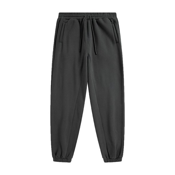 Pantalones largos para hombre, color liso, informales, con cordón en el tobillo, pantalones largos para hombre