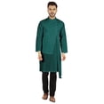 thumbnail image 1 of Atasi Indian Designer Kurta For Mens Party Wear Solid Color Ethnic Long Shirt, 1 of 7
