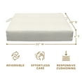 thumbnail image 6 of Textured Solid Bone Premium Dining Seat Cushion (2-Pack), 6 of 8
