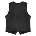 thumbnail image 4 of Men's Retro Corduroy Button Down Vest Smart Casual Lightweight Sleeveless Outerwear Waistcoat Black Size XXL, 4 of 4