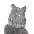 thumbnail image 7 of iiniim Girls Glitter Sequined Lace Tea Length Wedding Bridesmaid Party Flower Dress 2-12 Gray 10, 7 of 7
