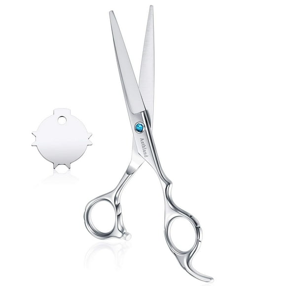 Tijeras de corte de pelo Aethland Tijeras de peluquería profesionales japonesas de acero inoxidable 9CR (tijeras de aseo para recortar y moldear) para hombres, mujeres, mascotas, salón de casa, kit de