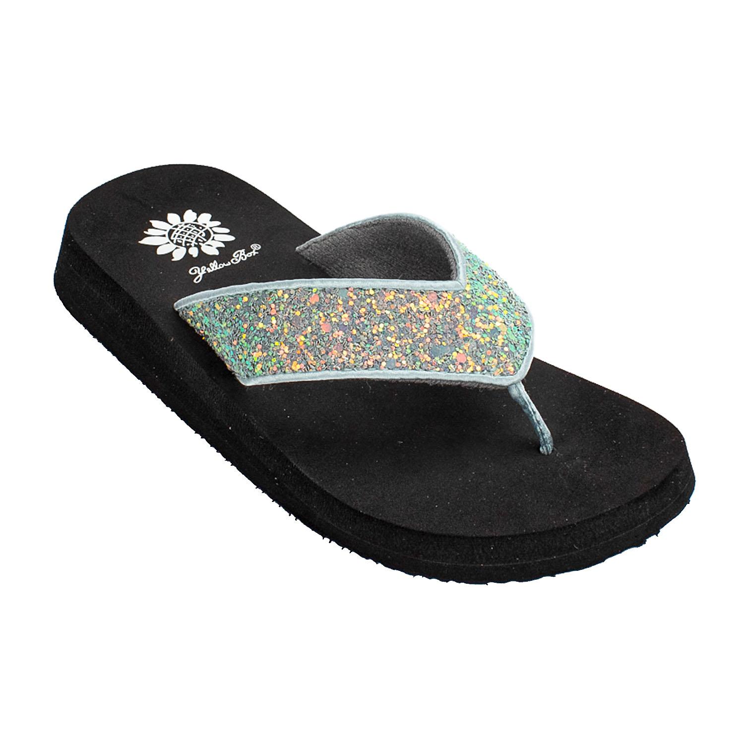 girls yellow box sandals