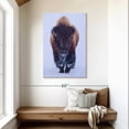 thumbnail image 2 of Elephant Stock Bison In Snow Wall Art - Vertical Canvas Wall Art - Living Room Wall Decor - Animal Canvas - Brown And Blue Decor By Olena - 30" x 45", 2 of 8