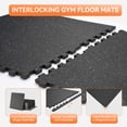 thumbnail image 3 of Mikolo Puzzle Exercise Mats, 0.56" Thick 48 Sqft 12pcs Rubber Top High Density EVA Foam Home Gym Floor Mats, 3 of 10